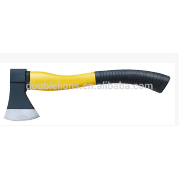 top quality forged hand tools axe with half plastic coating handle